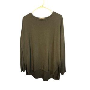 Cut Loose Womens Gray Long‎ Sleeve Relaxed Fit Top S/M Made In USA